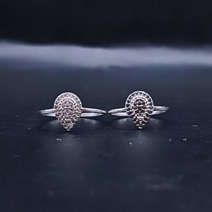 White & Blue Zircon Ring - Junior Silver