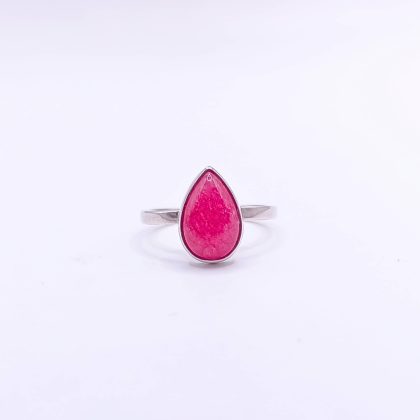 Teardrop Ruby Ring - Junior Silver
